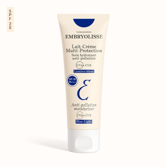 Embryolisse Lait-Crème Multi-Protection, 7 u 1 višenamjenska hidratantna krema, tuba od 40 ml, idealna za svakodnevnu njegu i zaštitu od UV zraka, plavog svjetla i zagađenja.