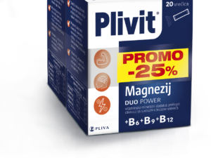 PROMO Plivit Magnezij Duo Power (1+1) – Visoko učinkovit magnezijev citrat za optimalnu funkciju mišića i živčanog sustava.