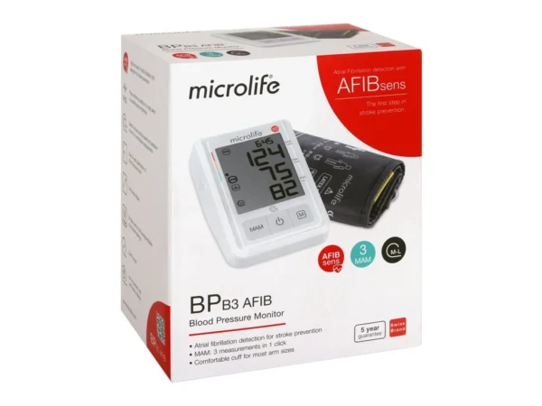 Microlife BP B3 AFIB sa velikim ekranom za precizno merenje krvnog pritiska.