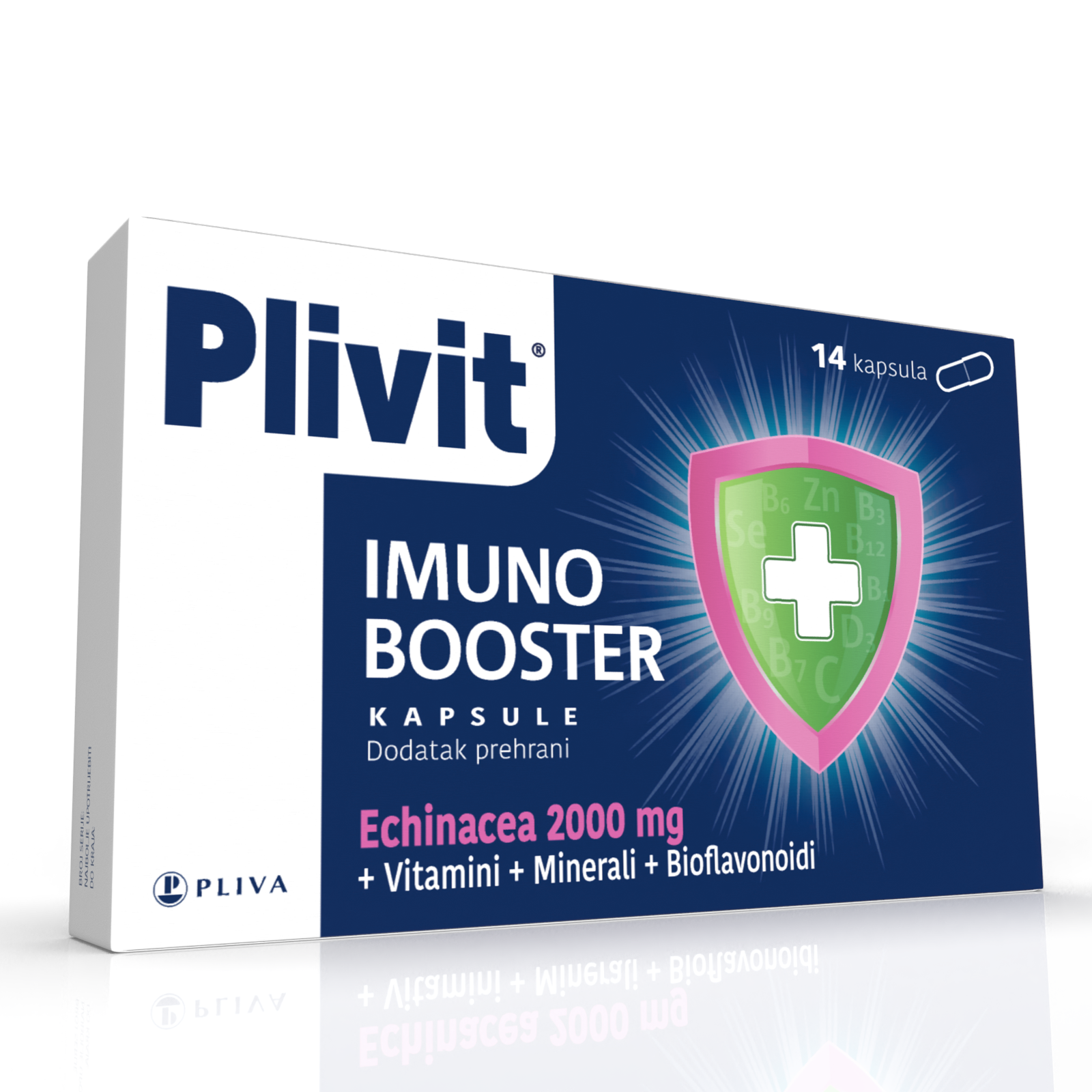 Plivit Imuno Booster kapsule, pakovanje od 14 kapsula za jačanje imuniteta.