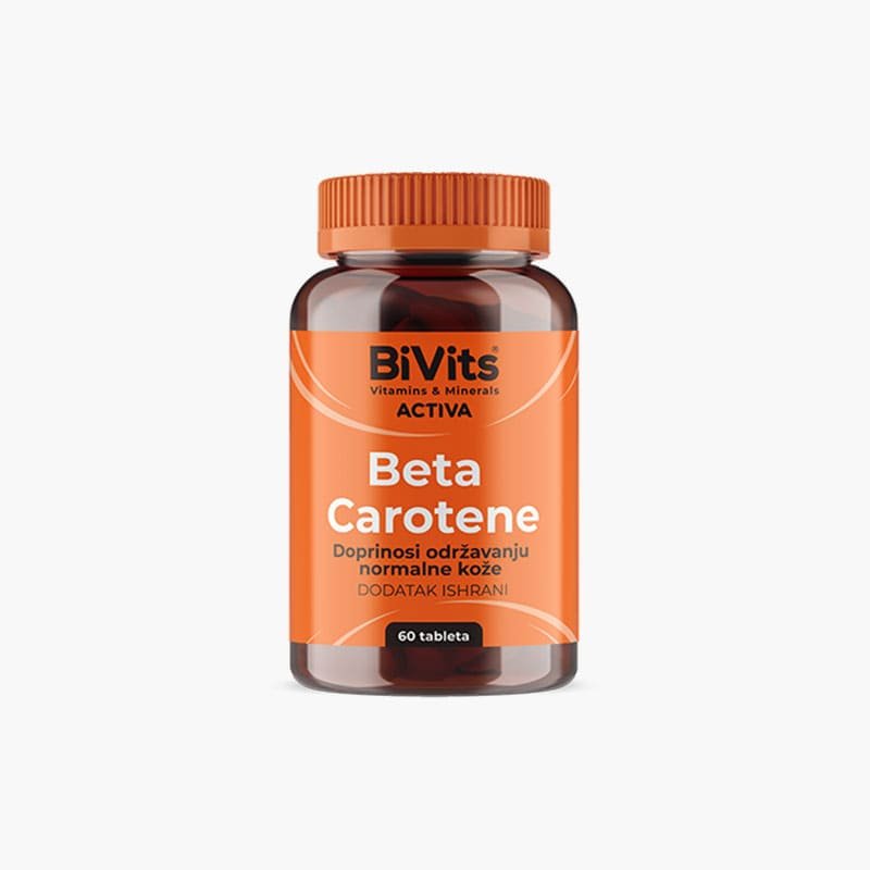 BiVits ACTIVA Beta-Carotene – 1 tableta sa 6 mg beta-karotena za zdravlje kože, vida i imunološku zaštitu