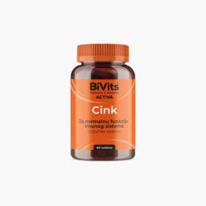 BiVits Cink – 1 tableta sa 10 mg cink-citrata za podršku imunitetu, zdravlju kože, kose, noktiju i reproduktivnom zdravlju