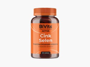 BiVits Cink Selen – 1 tableta sa 10 mg cink-citrata i 55 µg L-selenometionina za podršku imunitetu, zdravlju kože i funkciji štitne žlezde