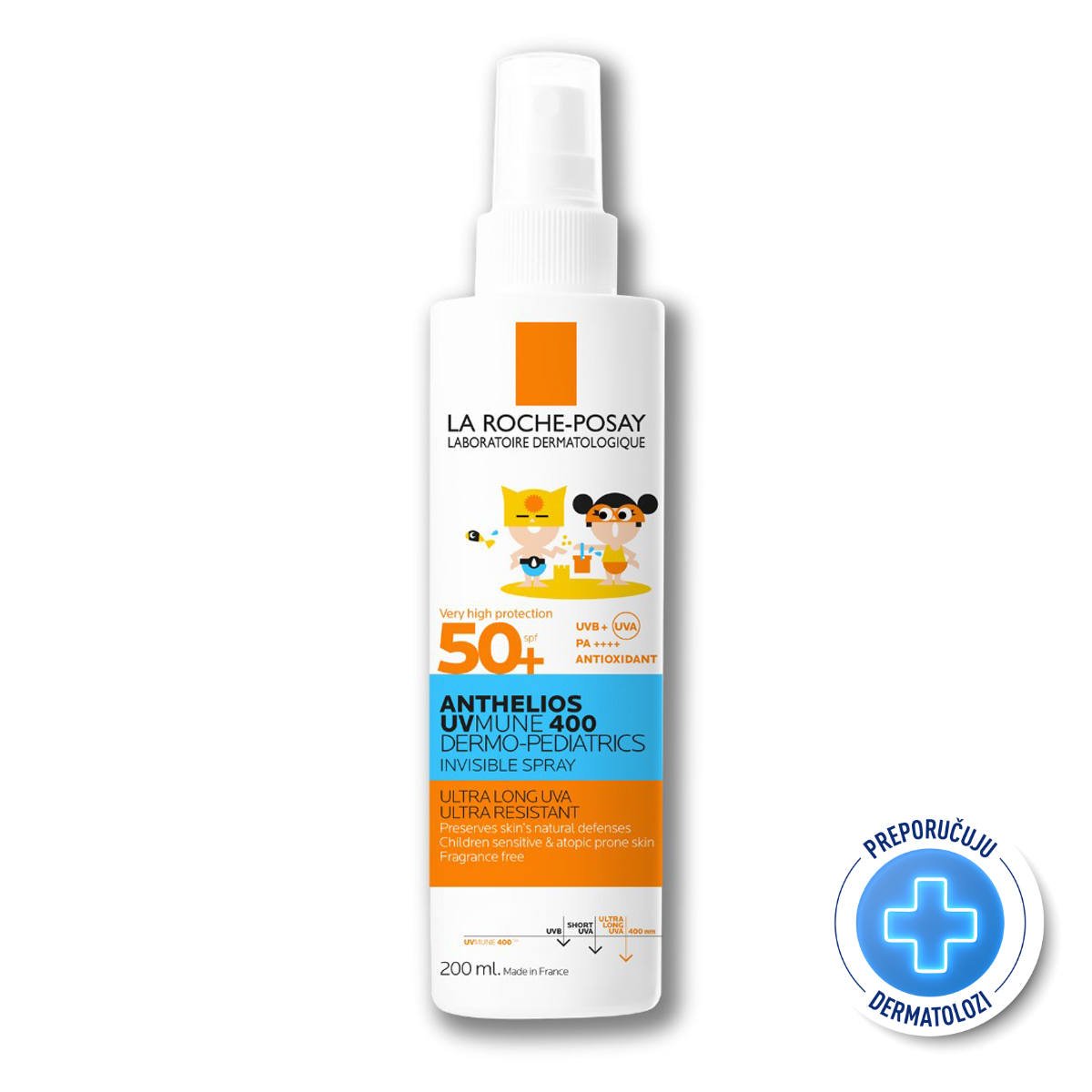 La Roche-Posay Anthelios Dermo-Pediatrics nevidljivi sprej SPF 50+ za djecu 200ml