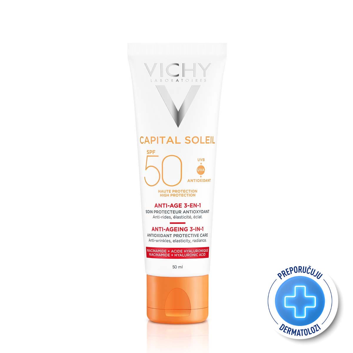 VICHY Capital Soleil Krema za zaštitu od sunca s anti-age efektom SPF50 50ml
