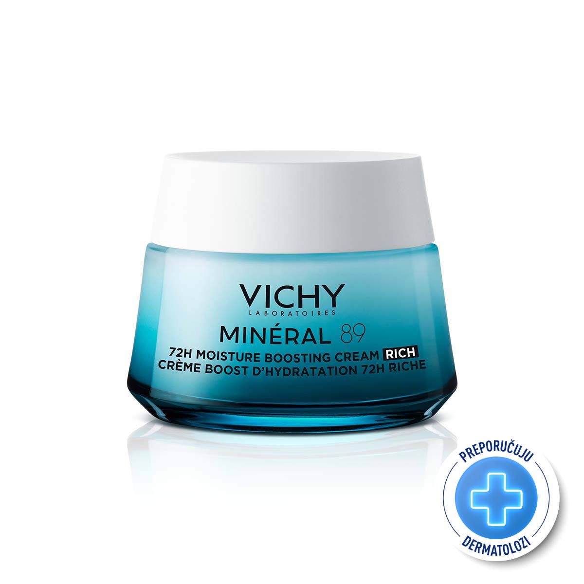 VICHY Mineral 89 krema za intenzivnu hidrataciju tijekom 72 sata bogata tekstura 50ml