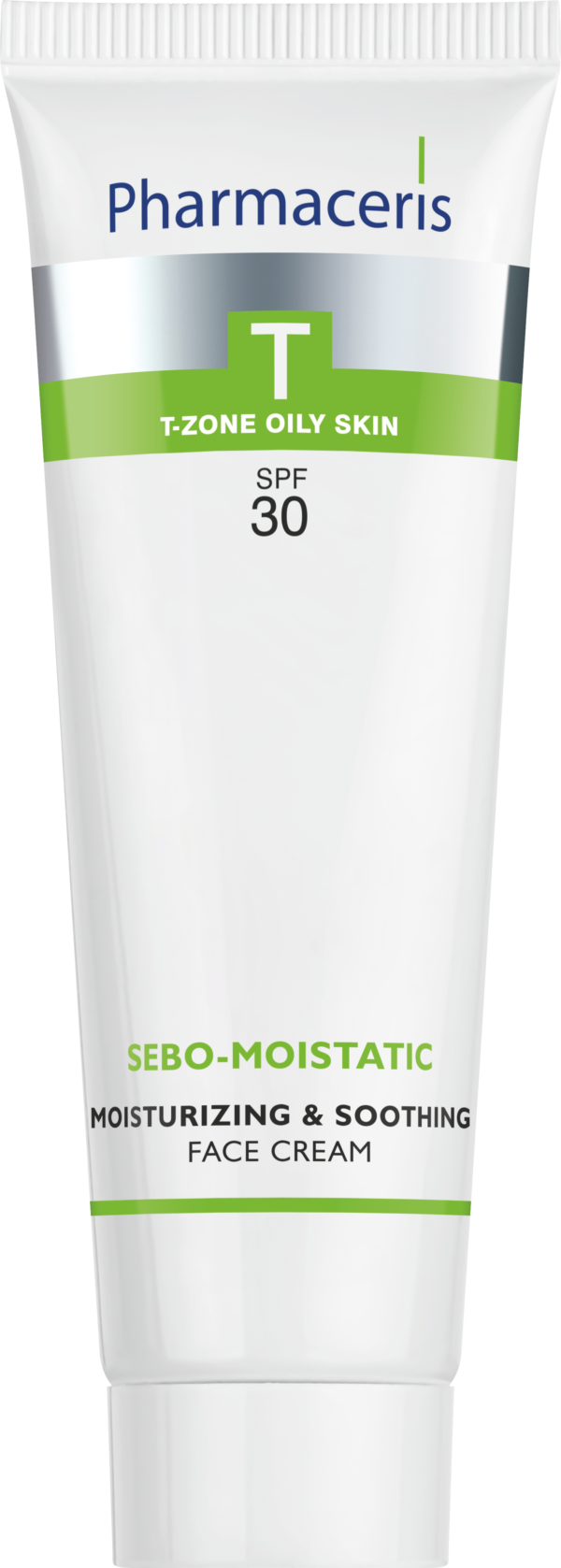 Pharmaceris T HIDRATANTNA I UMIRUJUĆA KREMA za lice SPF 30 za upotrebu za vrijeme i nakon anti-akne tretmana SEBO-MOISTATIC 50 ml